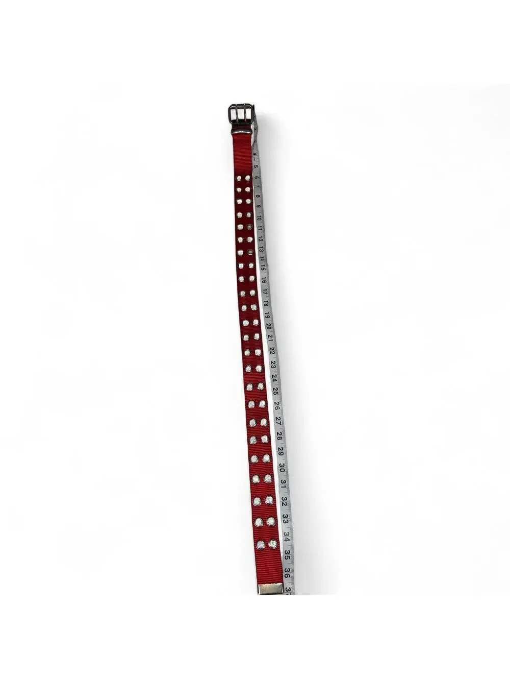 Y2K RED GROMMET STUDDED BELT PUNK